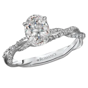 14KT Gold 1 1/4 CTW Oval Diamond Twist Ring