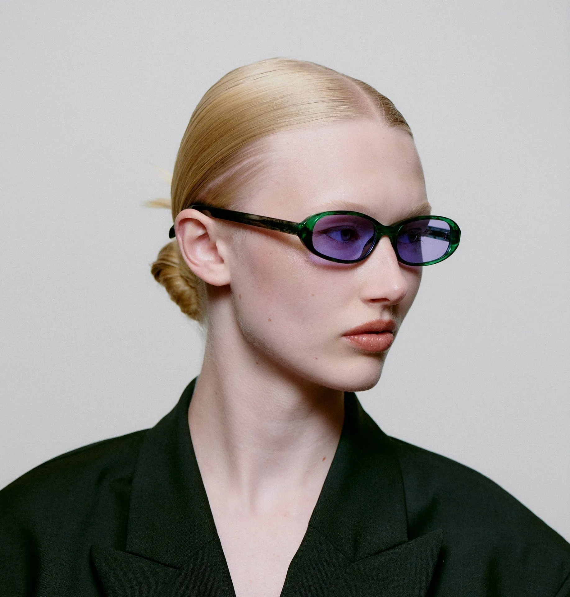 A.Kjaerbede Macy Sunglasses Green Marble Transparent