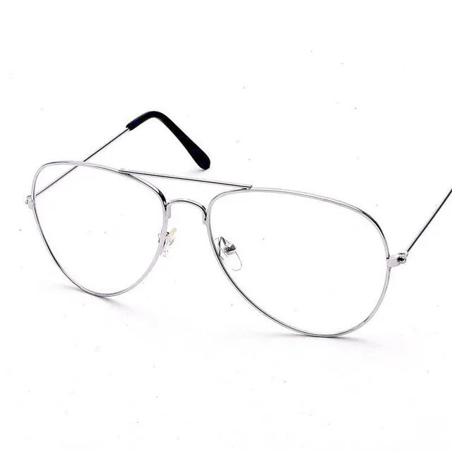 Aviation Gold Frame Sunglasses Female Classic Eyeglasses Transparent Clear Lens Optical Women Men glasses Pilot Style