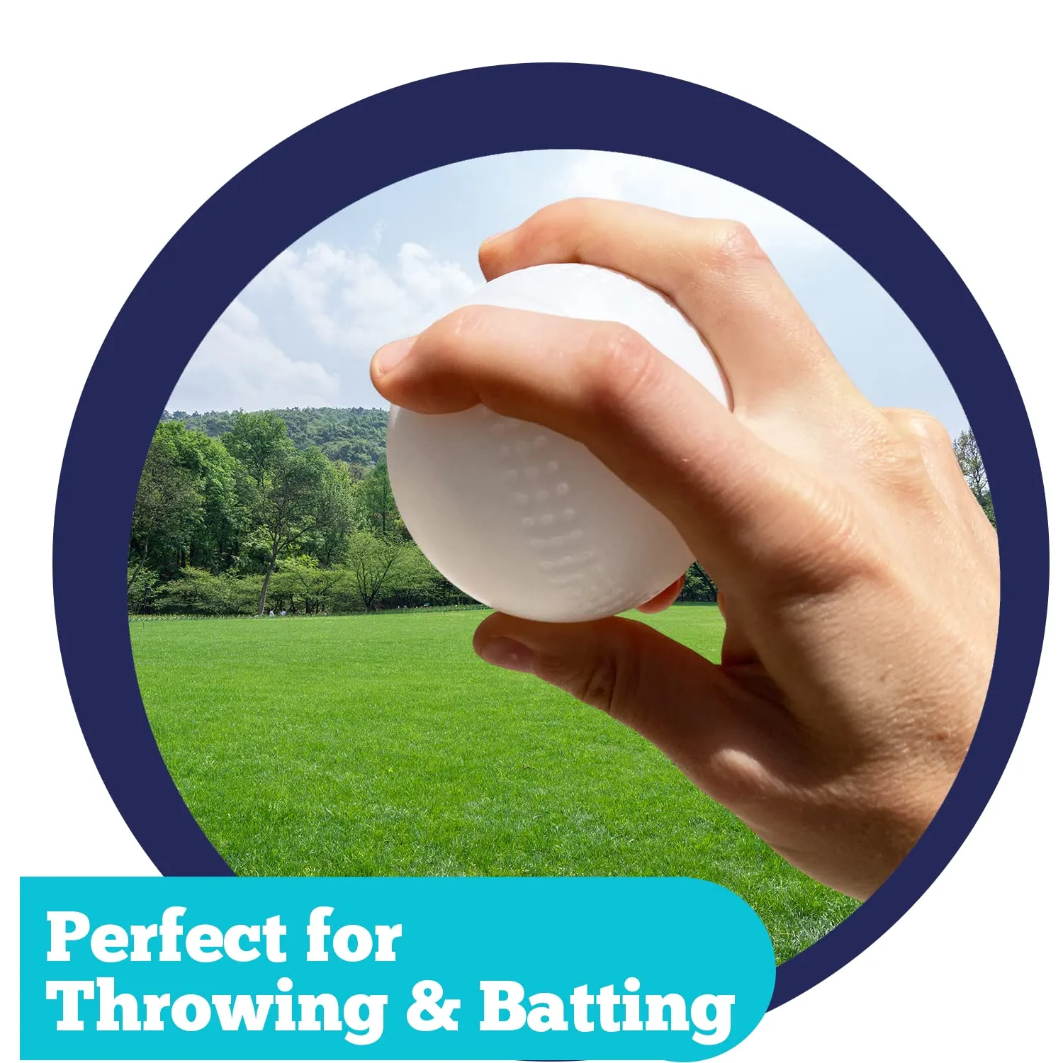 Backyard Plastic Baseball Set | (2) 32" Plastic Baseball Bats & (6) Plastic Baseballs | Great for Backyard Games & Parties