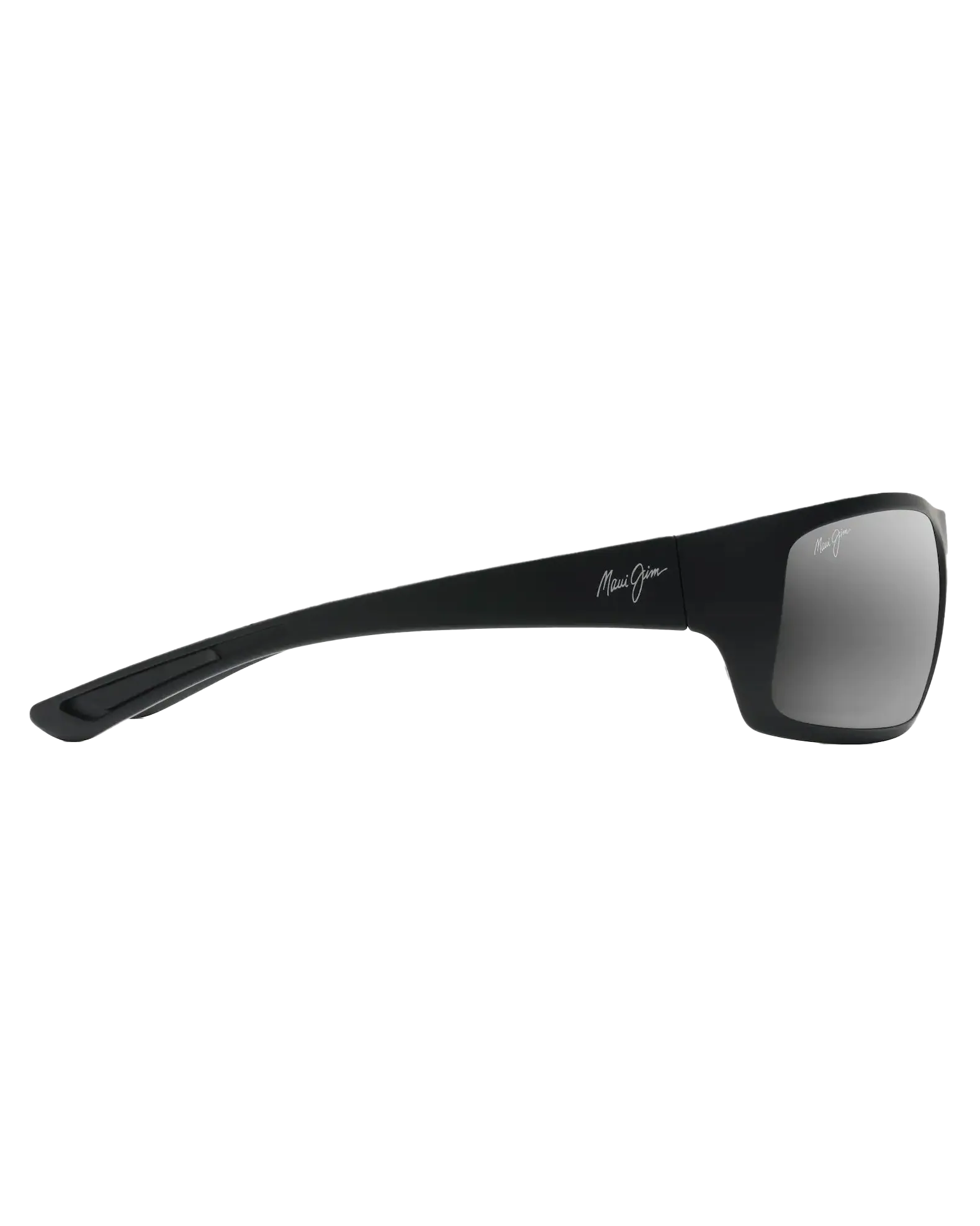 Big Wave Polarised Wrap Sunglasses in Matte Black Neutral Grey