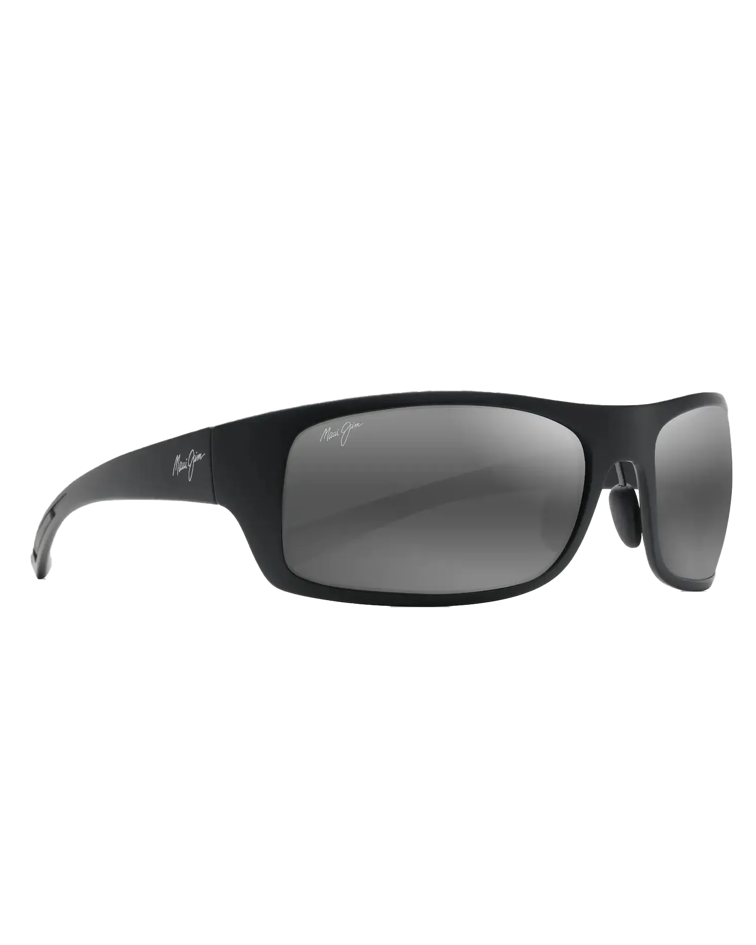 Big Wave Polarised Wrap Sunglasses in Matte Black Neutral Grey