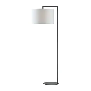 Black Stem 59" High 1-Light Floor Lamp