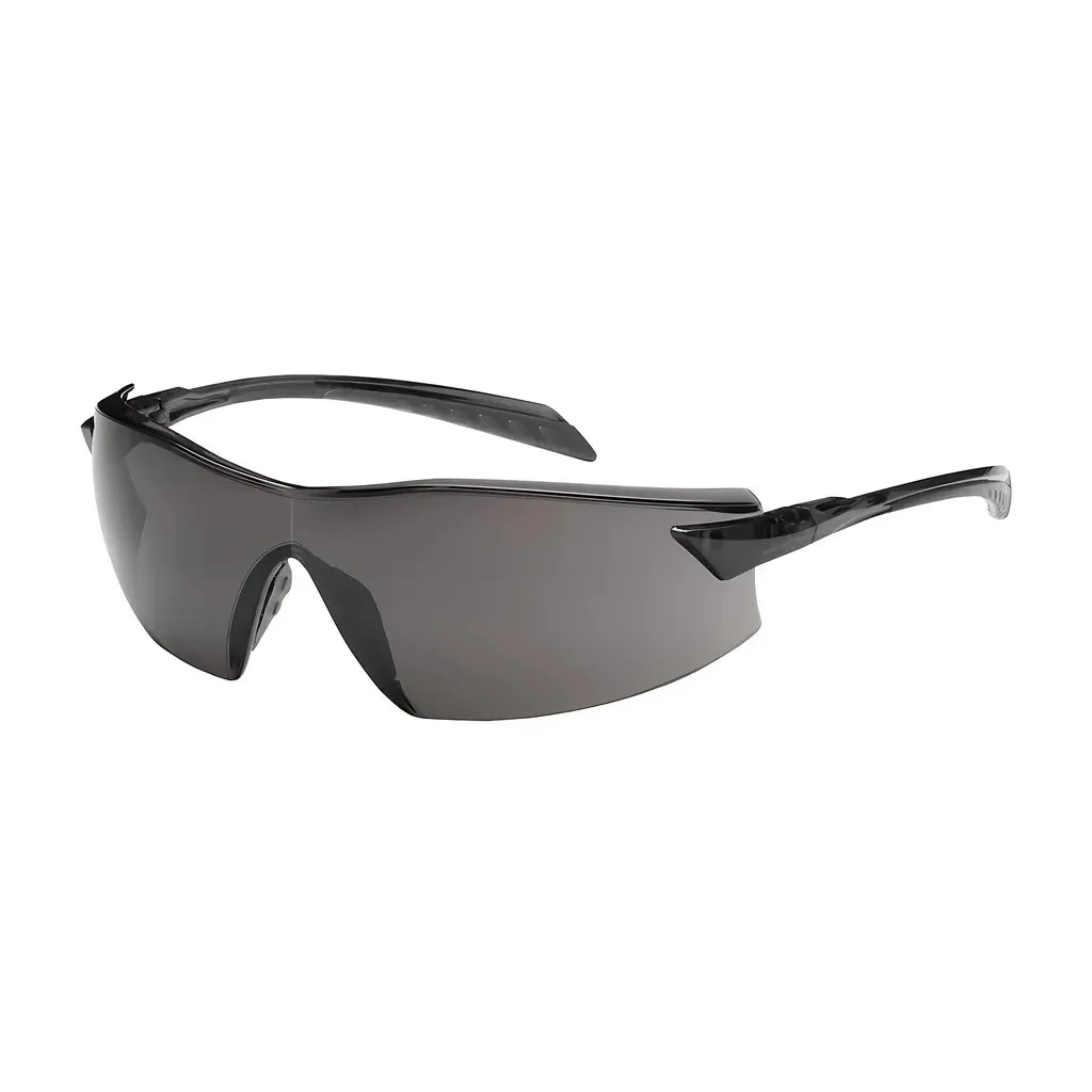 Bouton Optical 250-45-0021 Rimless Safety Glasses with Gray Temple, Gray Lens and Anti-Scratch / Anti-Fog Coating
