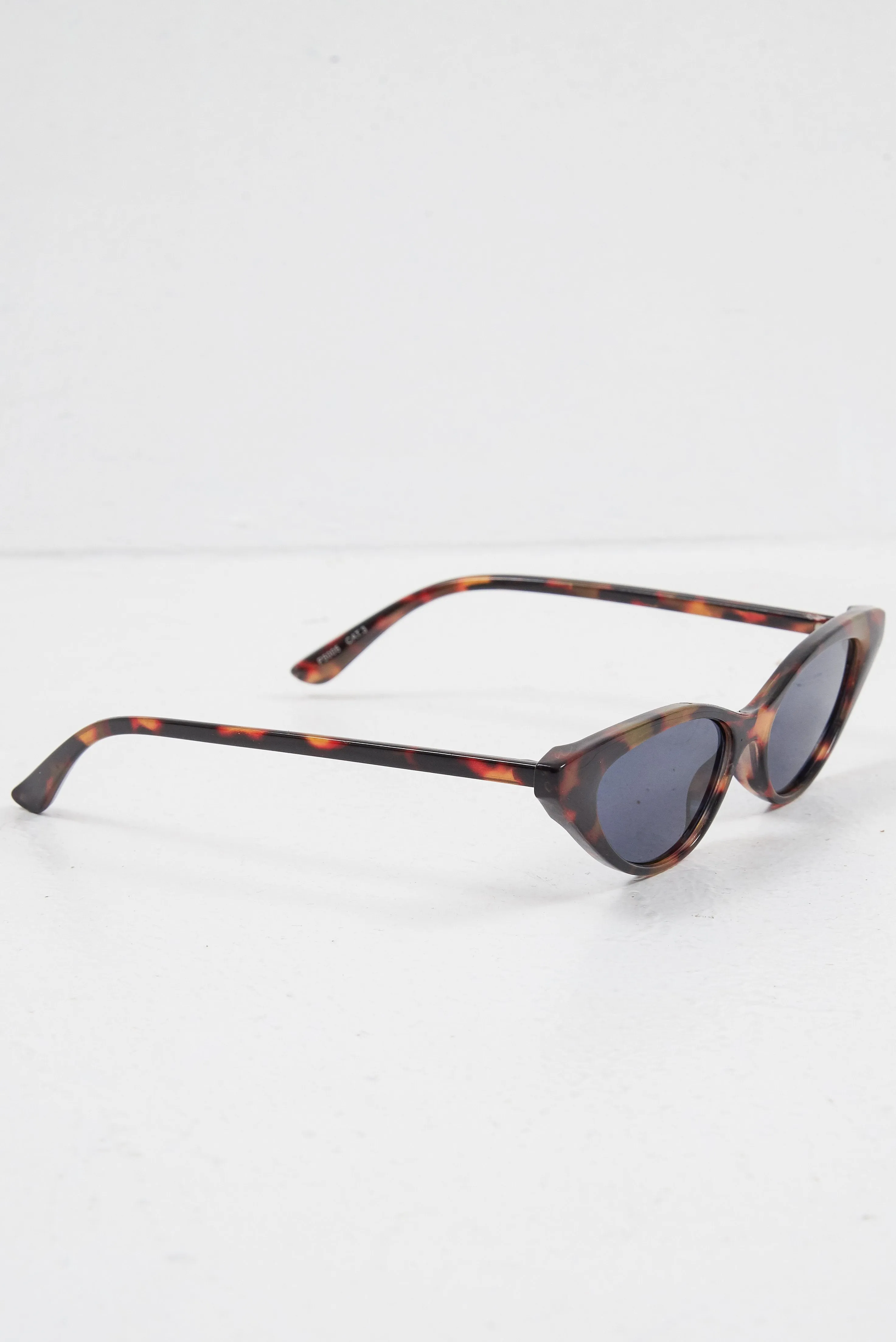 Brown Leopard Tinted Lens Mini Cat Eye Sunglasses - Ezrie