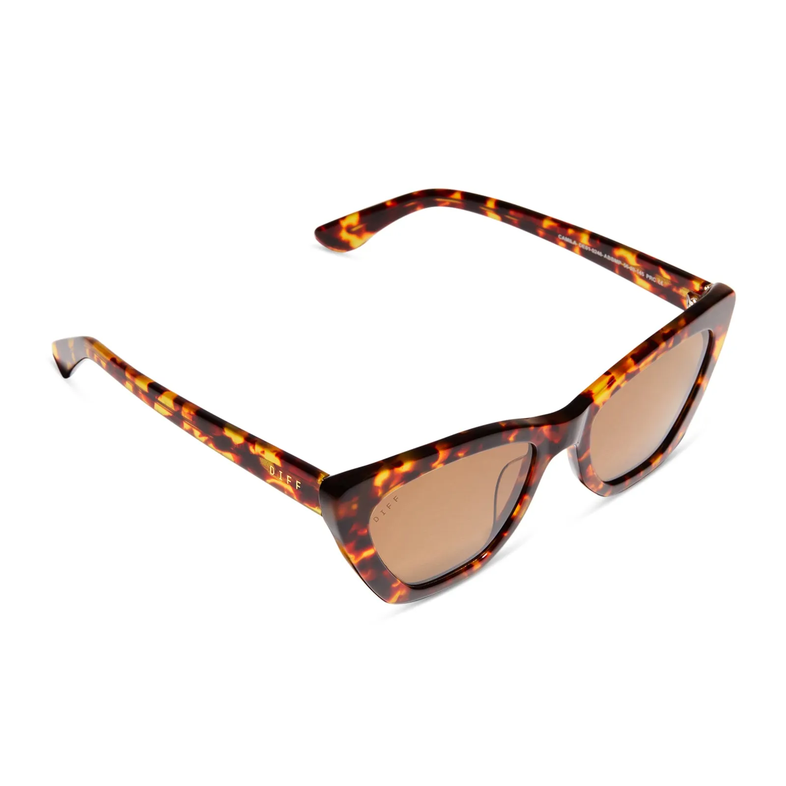 CAMILA - AMBER TORTOISE   BROWN POLARIZED SUNGLASSES