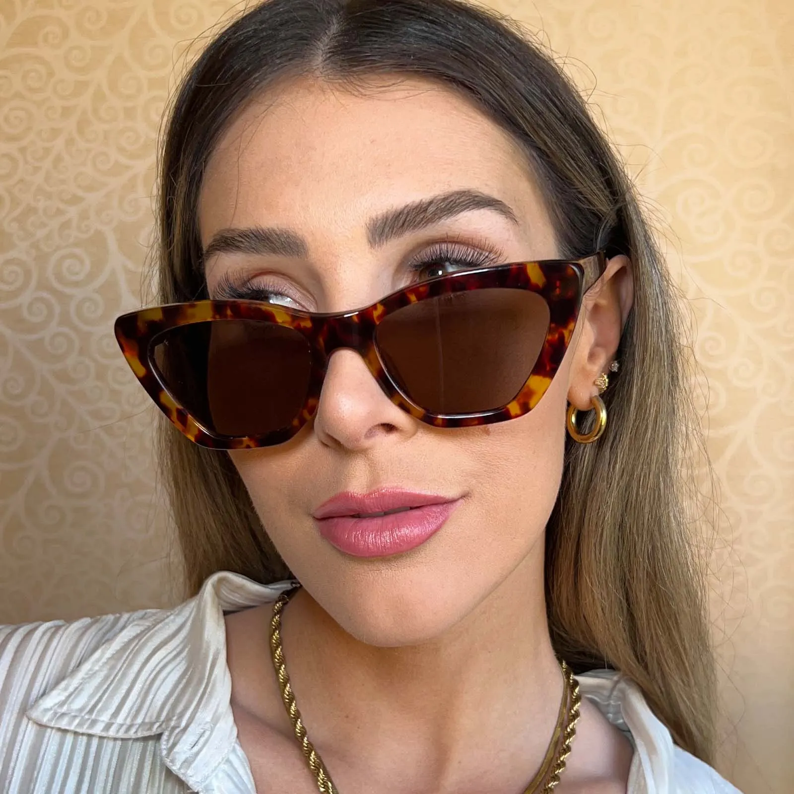 CAMILA - AMBER TORTOISE   BROWN POLARIZED SUNGLASSES