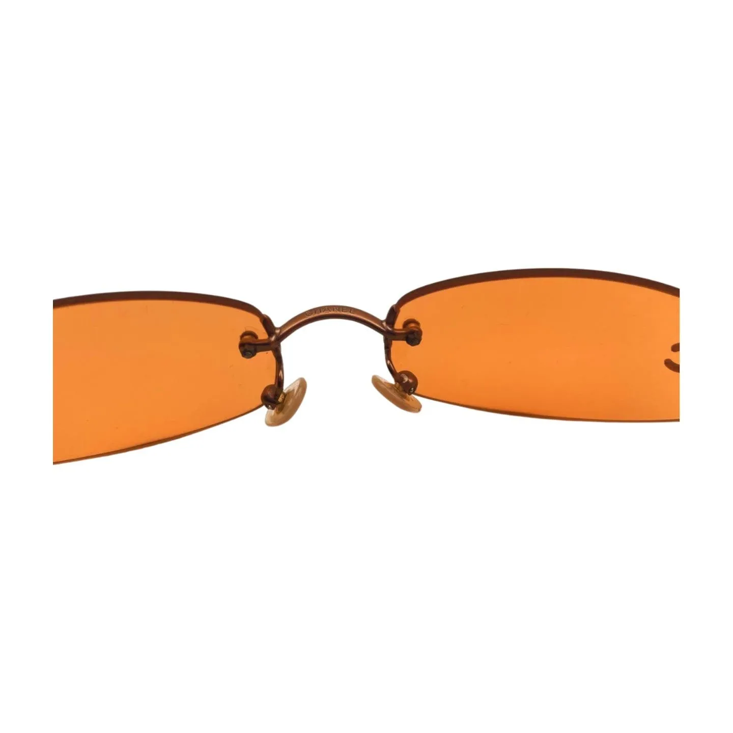 Chanel Brown Orange Metal Sunglasses