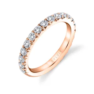 Classic Wide Wedding Band - Marlise 18k Gold Rose