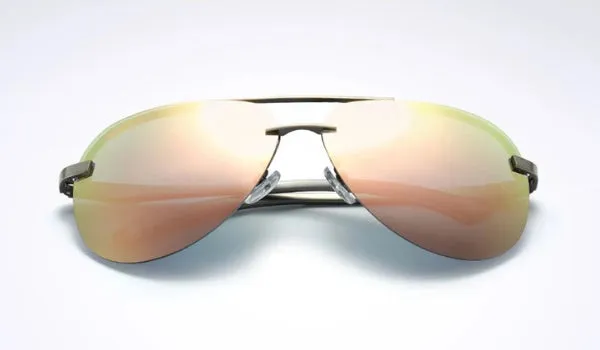 Classy Men Rimless Gasoline Aviator Sunglasses