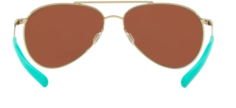 Costa Del Mar Piper Shiny Gold Frame - Green Mirror 580 Glass Lens - Polarized Sunglasses