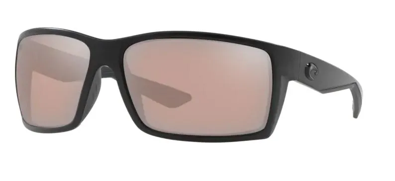 Costa Del Mar Reefton Blackout Frame - Copper Silver Mirror 580 Glass Lens - Polarized Sunglasses