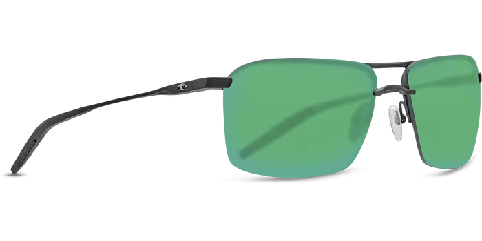 Costa Del Mar Skimmer Sunglasses - Matte Black Matte Black/Green Mirror 580P