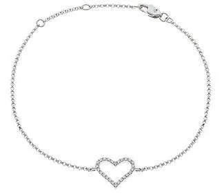 Diamond Heart Chain Bracelet