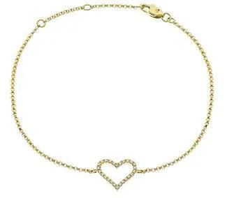 Diamond Heart Chain Bracelet