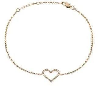 Diamond Heart Chain Bracelet