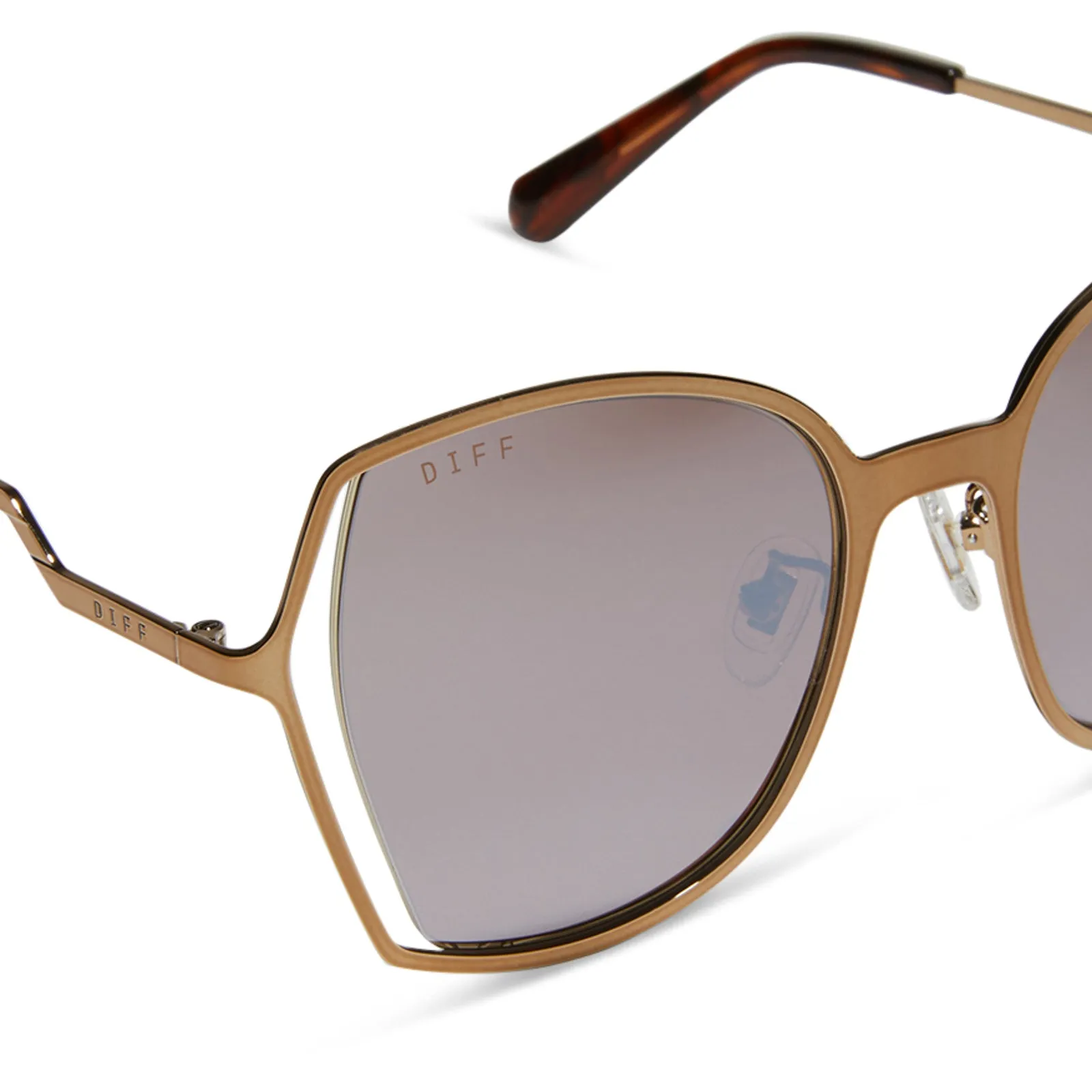 DONNA III - COPPER METAL   BROWN GOLD FLASH SUNGLASSES