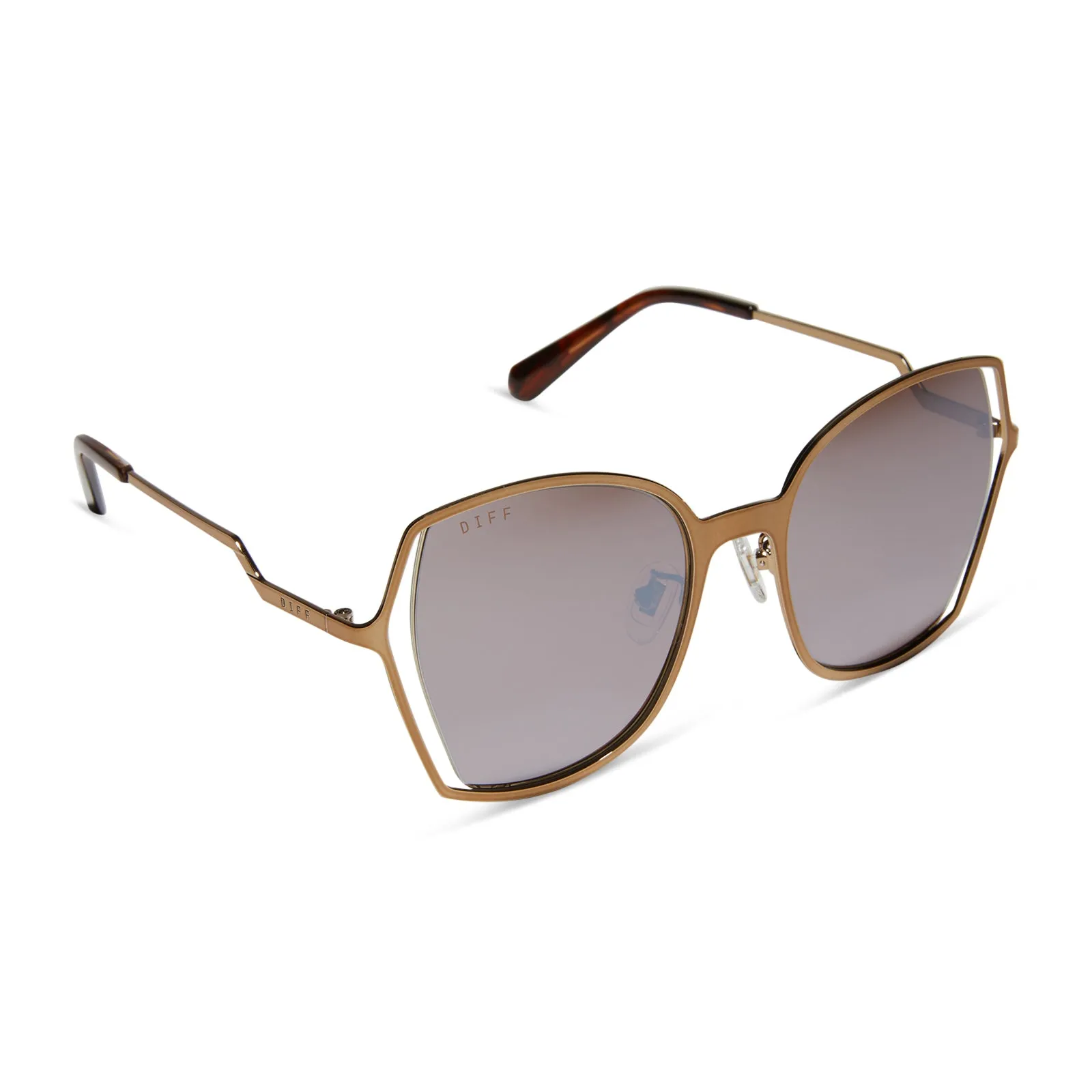 DONNA III - COPPER METAL   BROWN GOLD FLASH SUNGLASSES