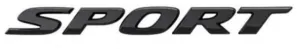 Genuine Honda Sport "Gloss Black" Emblem