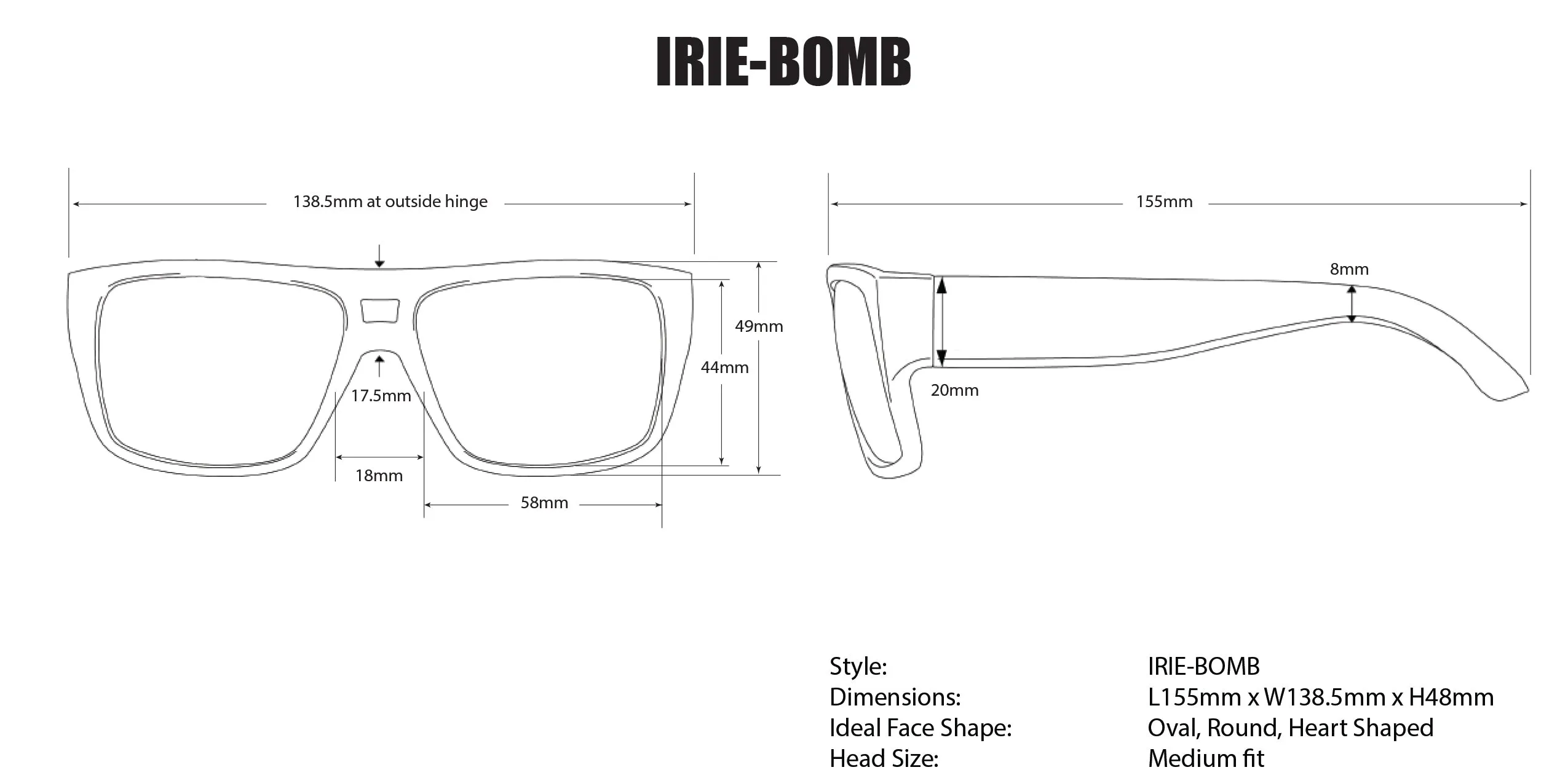 IRIE - Polarized Red Mirror Black