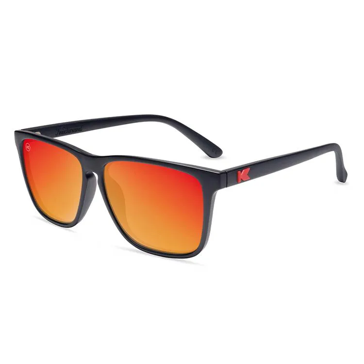 Knockaround Fast Lanes Sunglasses - Black / Red Sunset
