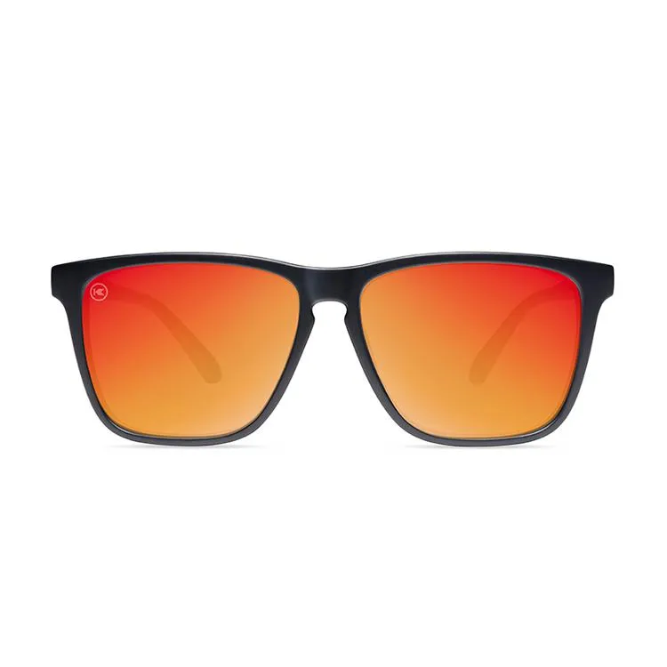 Knockaround Fast Lanes Sunglasses - Black / Red Sunset
