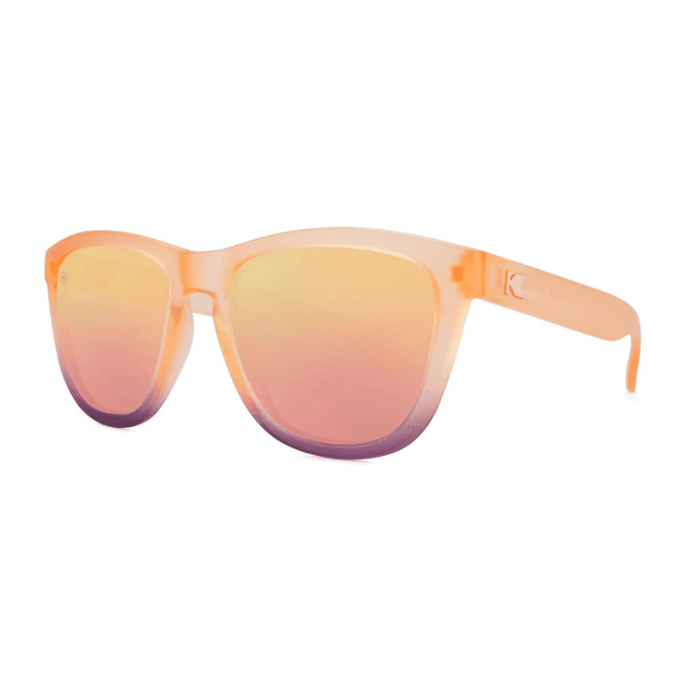 Knockaround Premiums Sunglasses - Frosted Rose Quartz Face / Rose