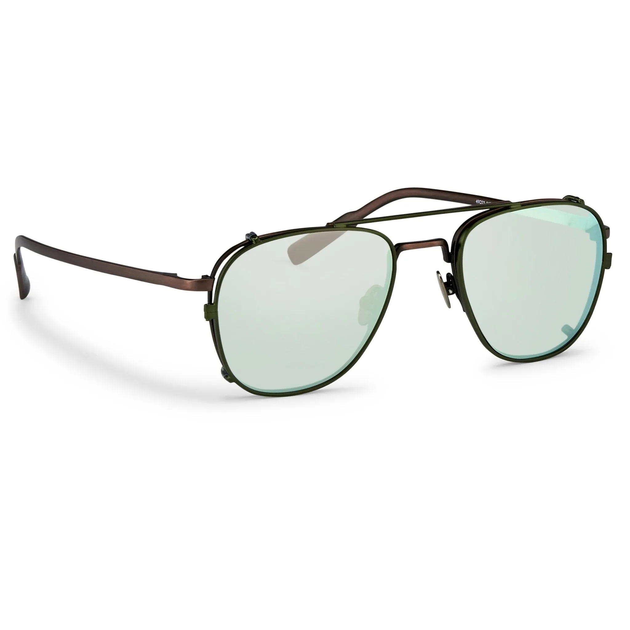 Kris Van Assche Sunglasses Rectangular Matte Bronze and Green