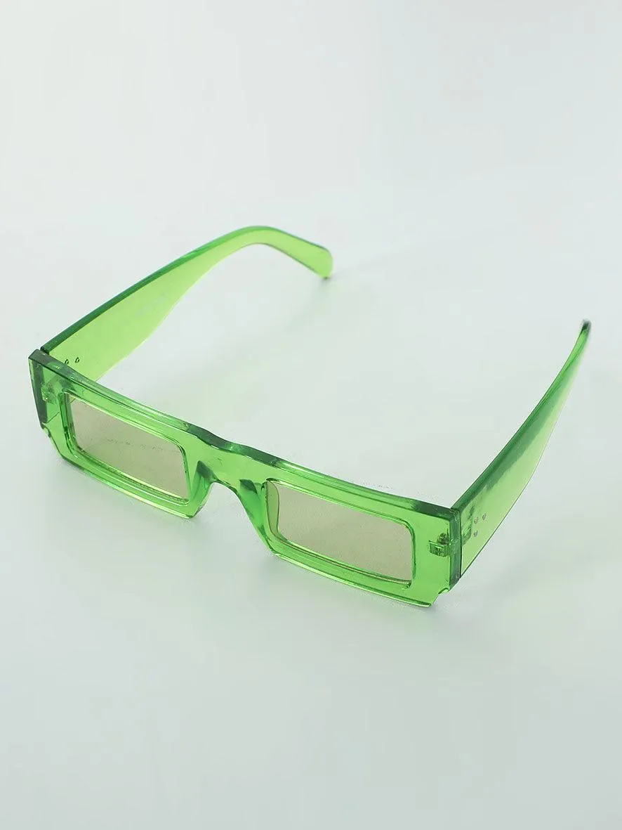 Moya Rectangular Sunglass Green