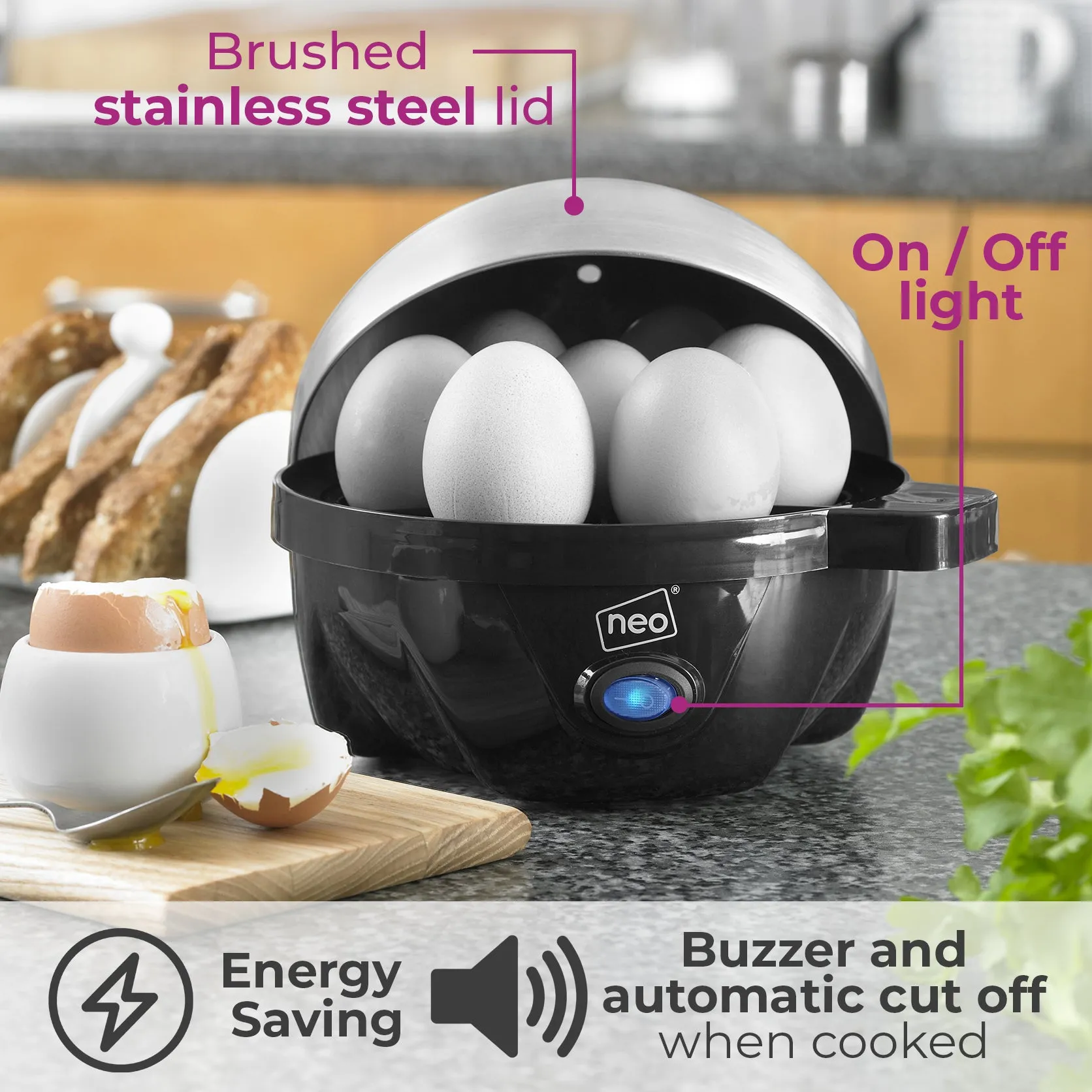 Neo Copper Electric Egg Boiler Poacher and Steamer