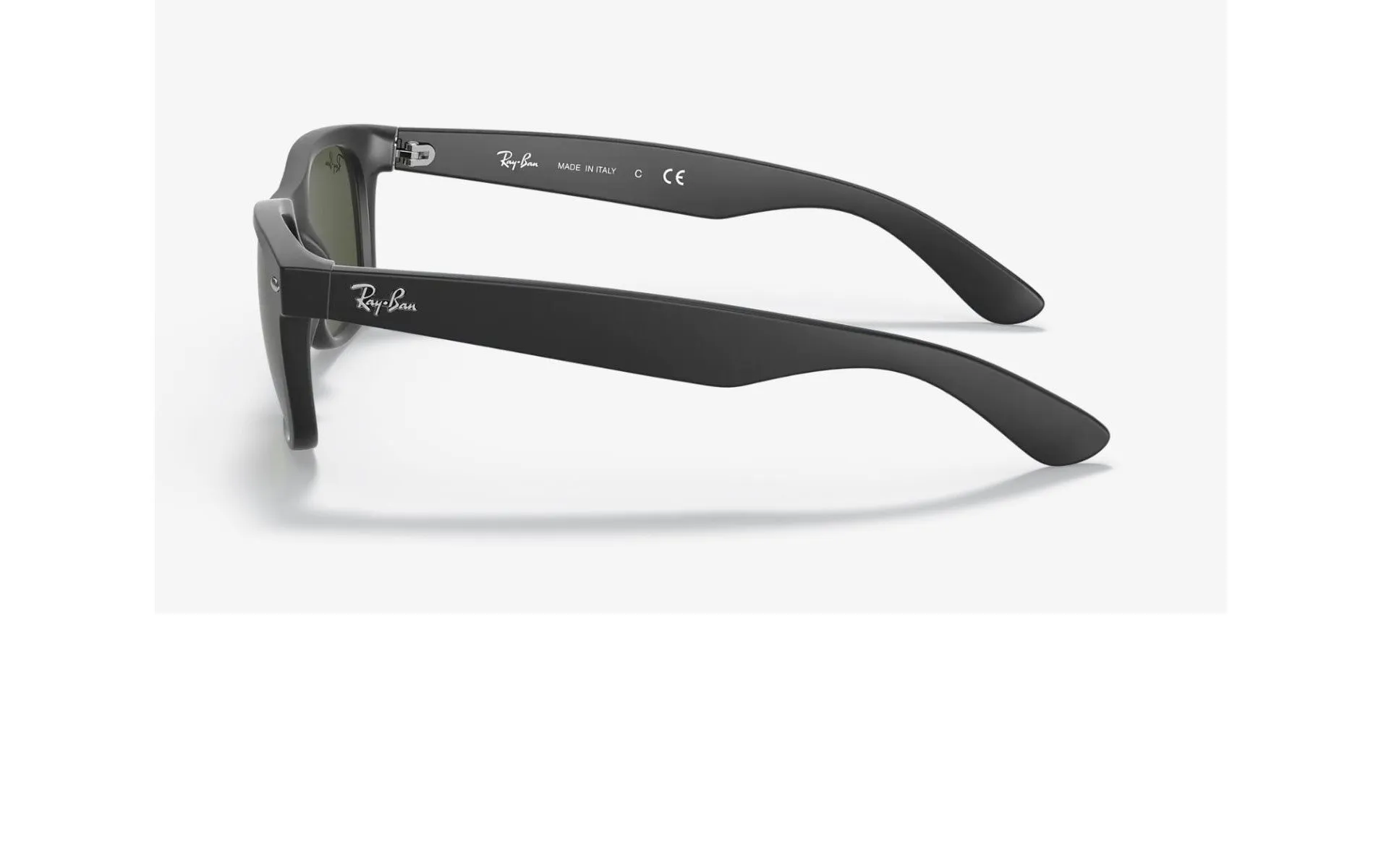 Ray-Ban New Wayfarer Classic Matte Black / Green 58 mm Sunglasses RB2132 622 58