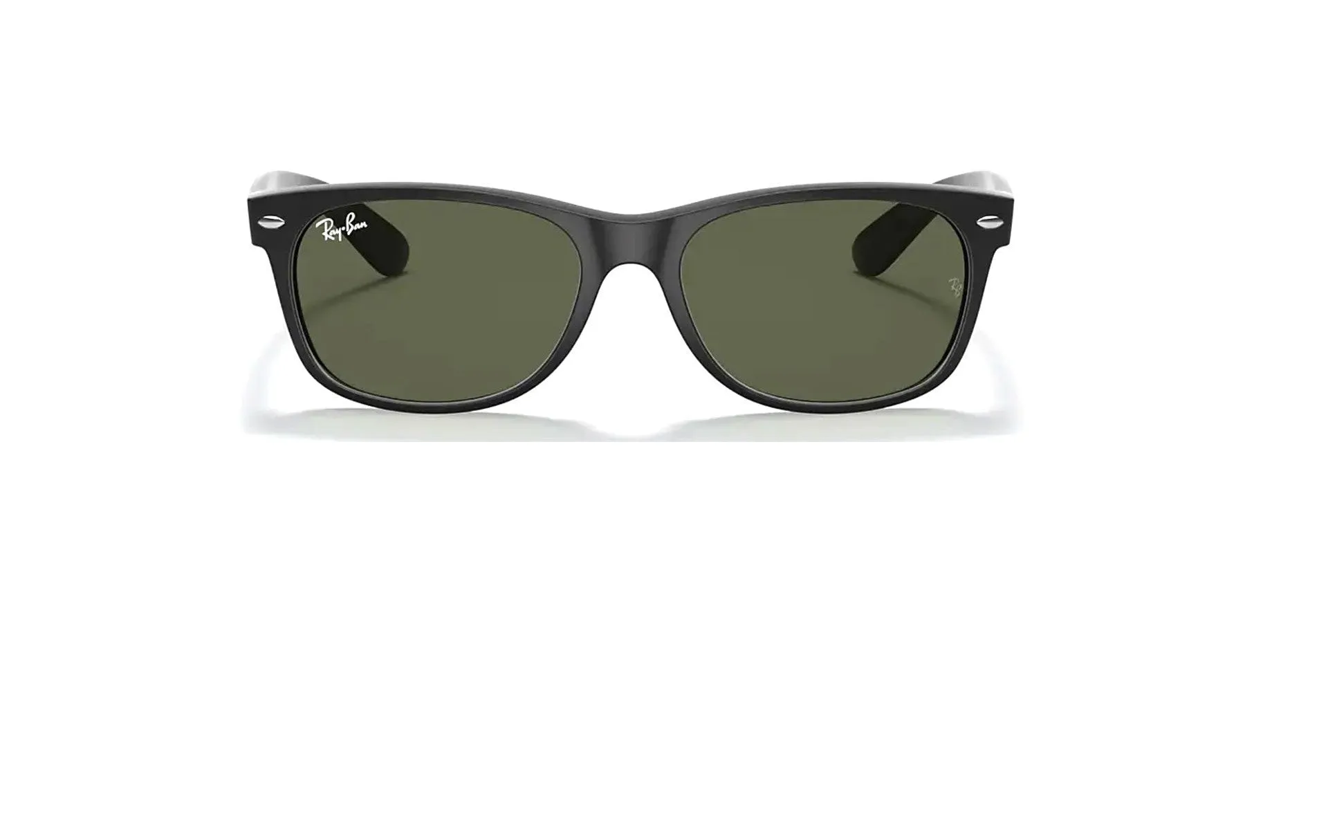 Ray-Ban New Wayfarer Classic Matte Black / Green 58 mm Sunglasses RB2132 622 58