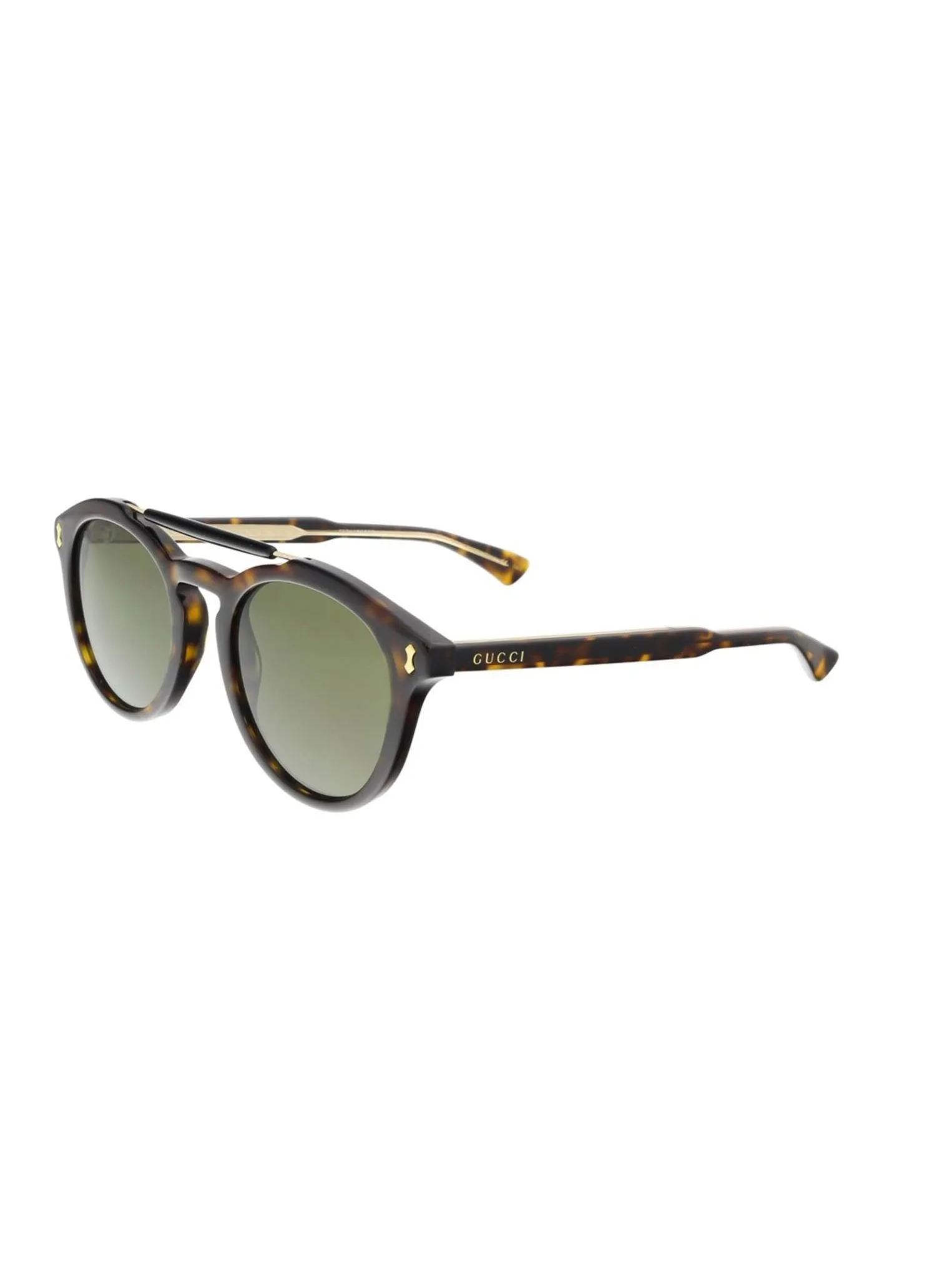 Round Sunglasses Havana /Green Lens