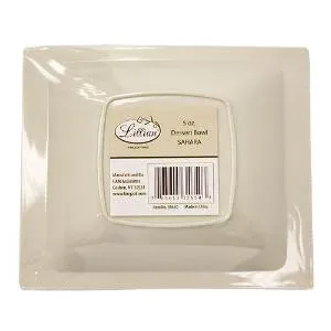 Sahara 5 oz Rectangular Plastic Dessert Bowls (Case Qty: 120)