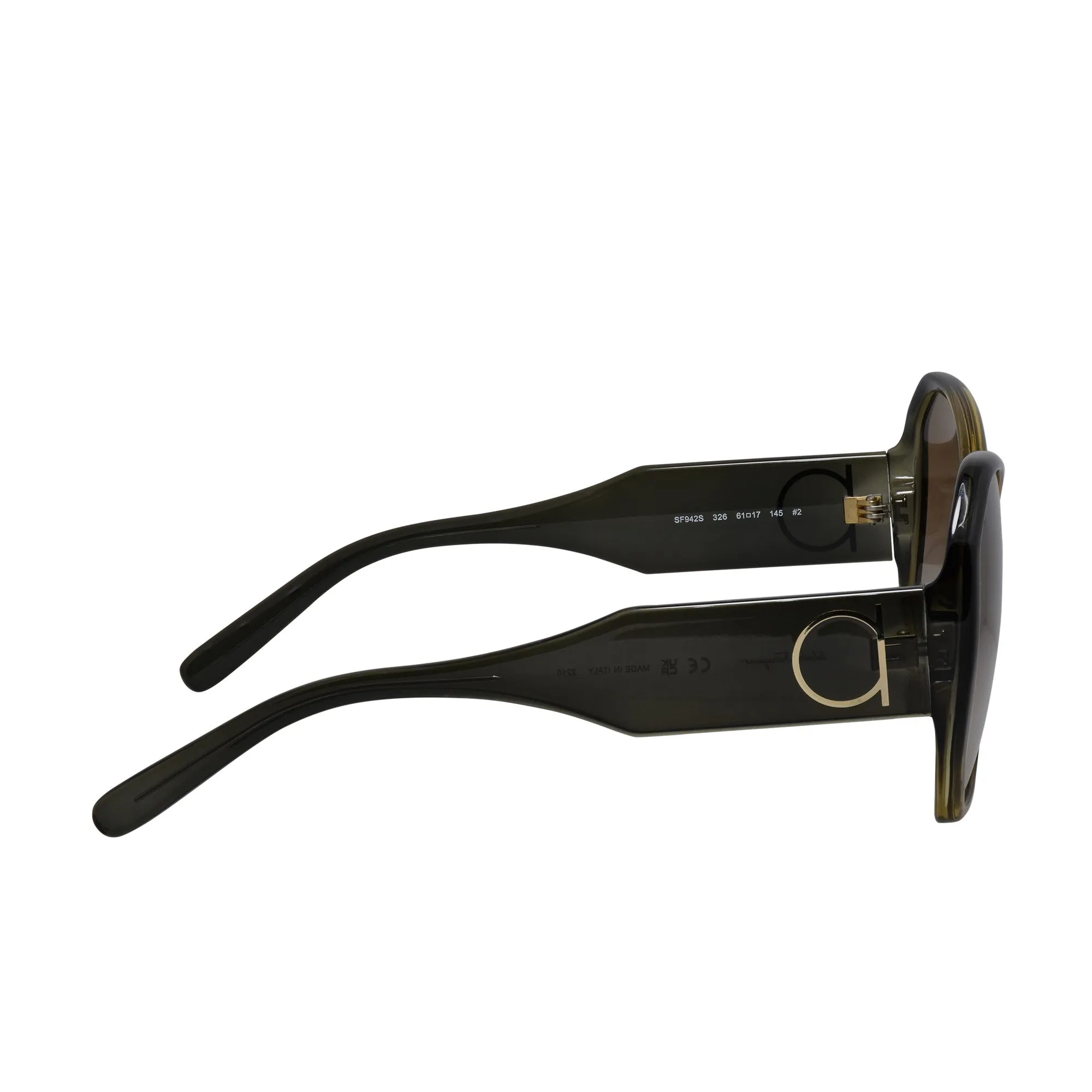 Salvatore Ferragamo Women Khaki Brown Sunglasses SF_942S_326_61mm