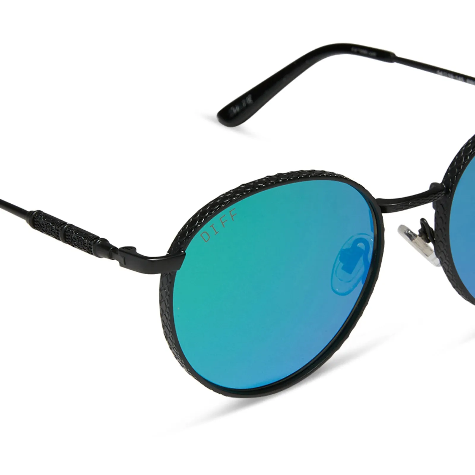 SNAPE™️ - MATTE BLACK METAL   GREEN MIRROR SUNGLASSES