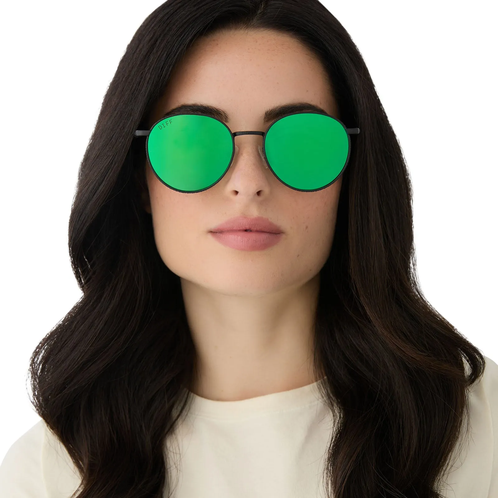 SNAPE™️ - MATTE BLACK METAL   GREEN MIRROR SUNGLASSES