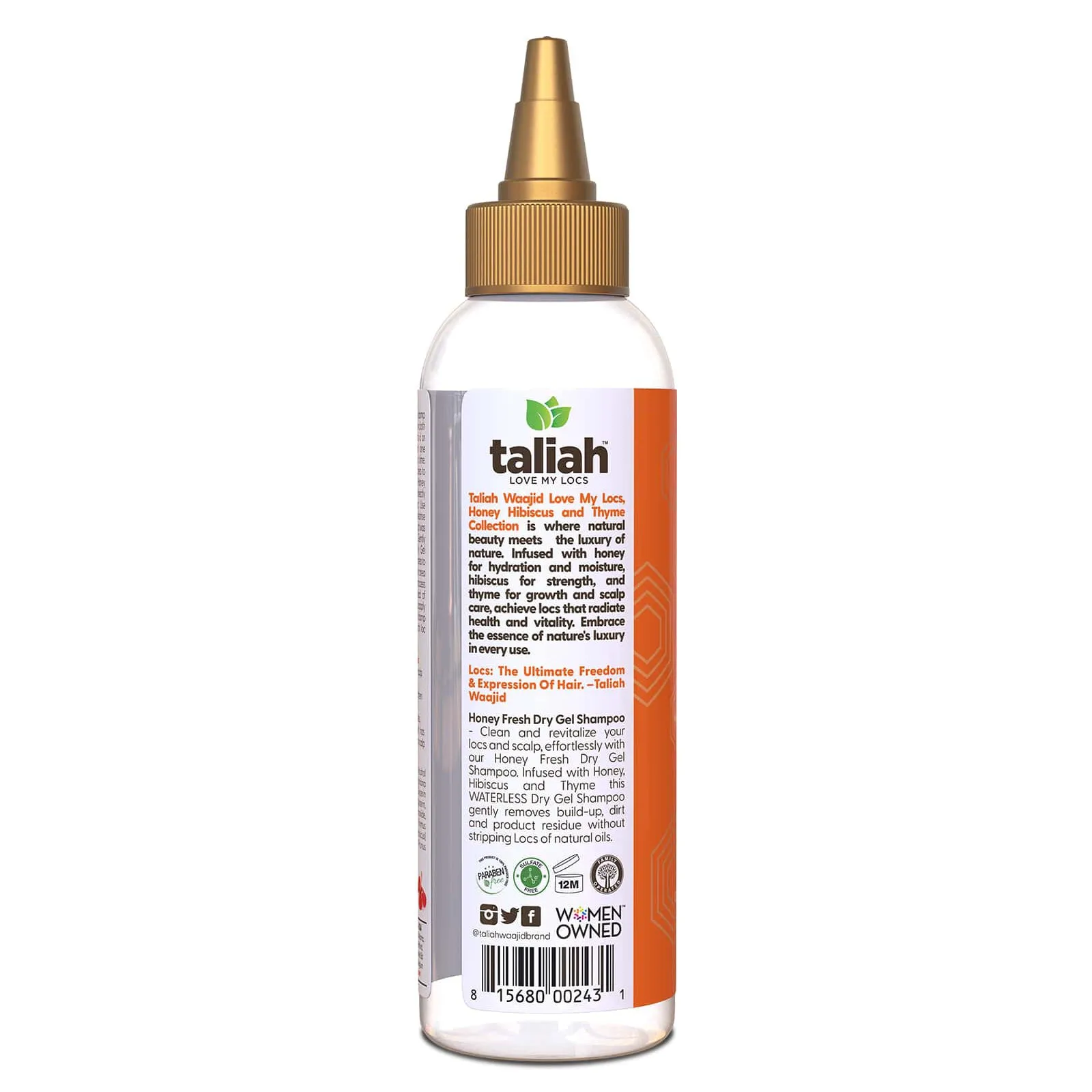 Taliah Waajid Love My Locs Honey Fresh Dry Gel Shampoo 4 oz