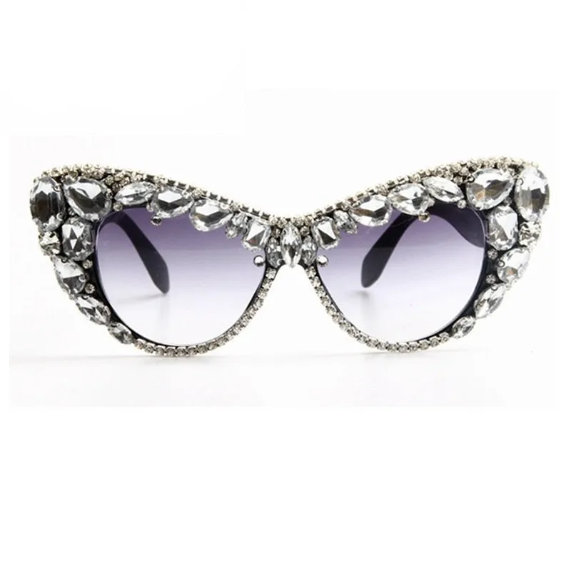 TEEK - Crystal Cut Cateye Sunglasses
