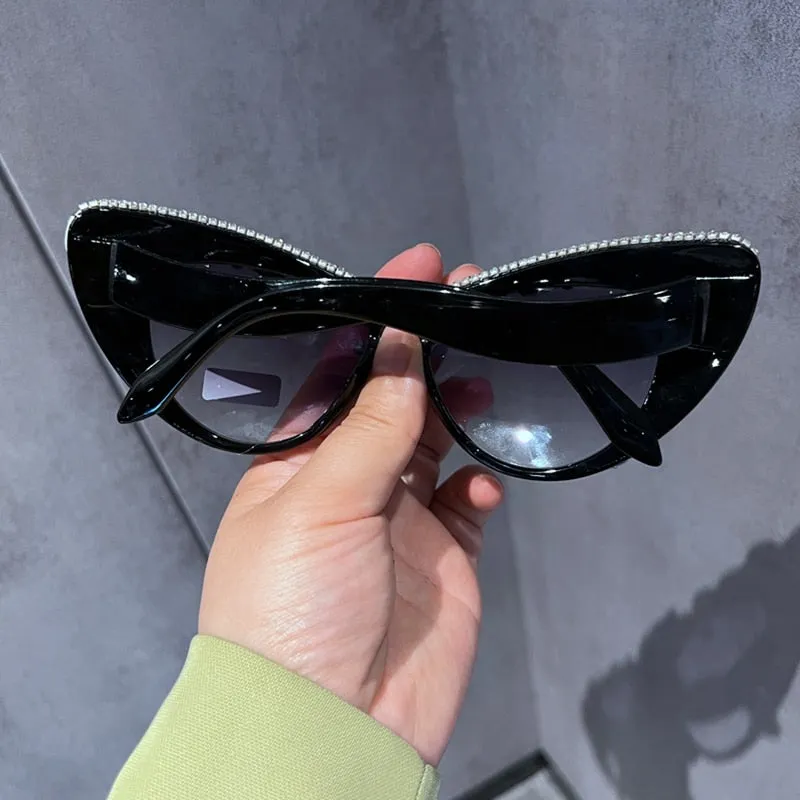 TEEK - Crystal Cut Cateye Sunglasses