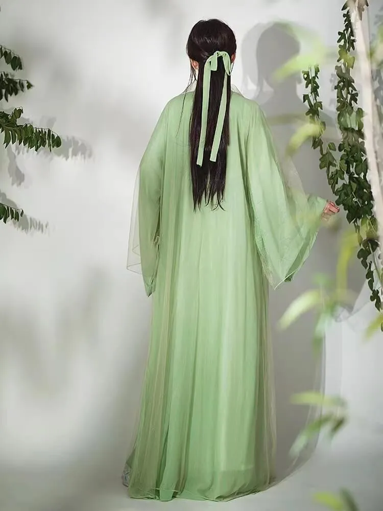 The Green Hanfu Female Wei Jin Zhi Ju Hanfu