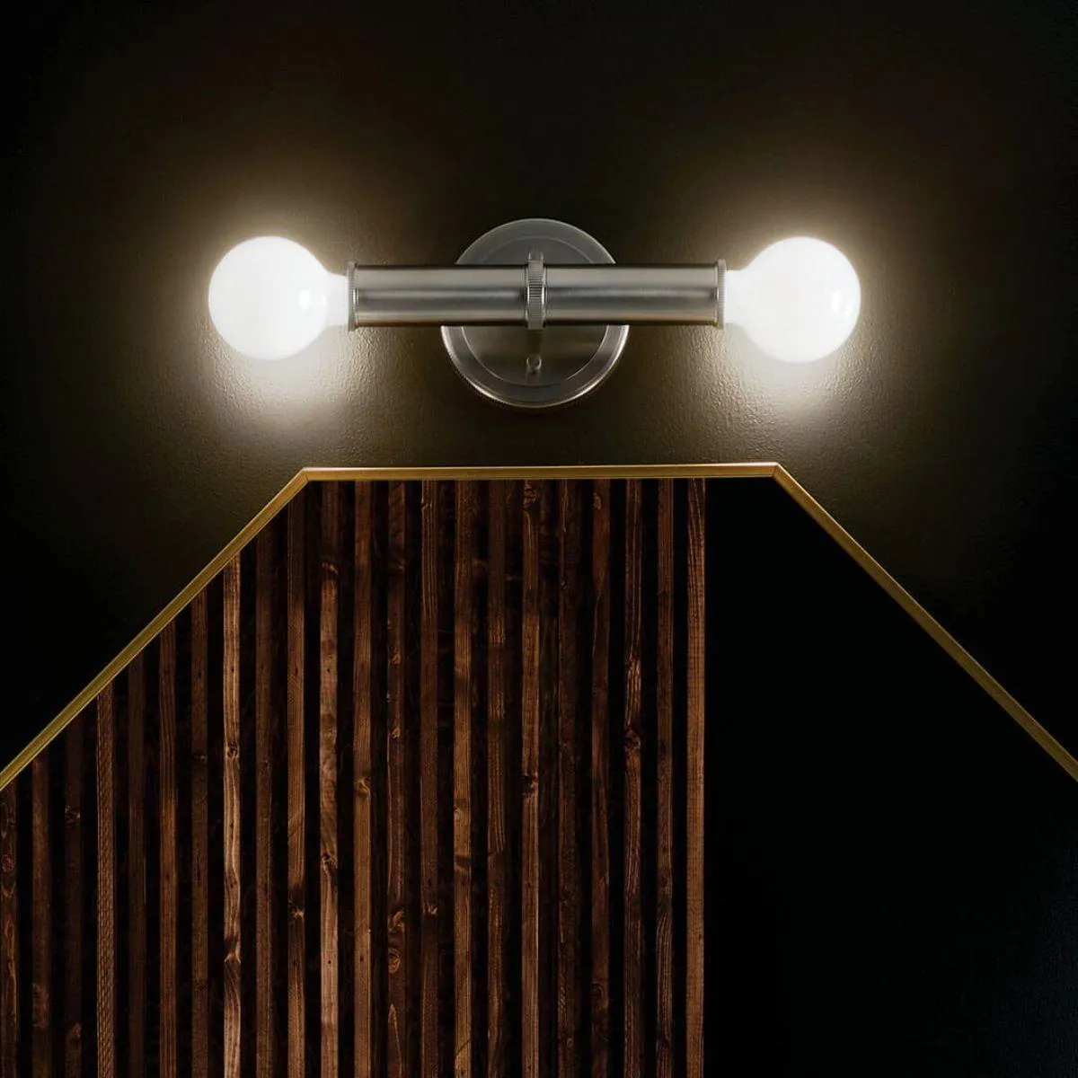 Torche 10 in. 2 Lights Wall Light Brushed Nickel Finish