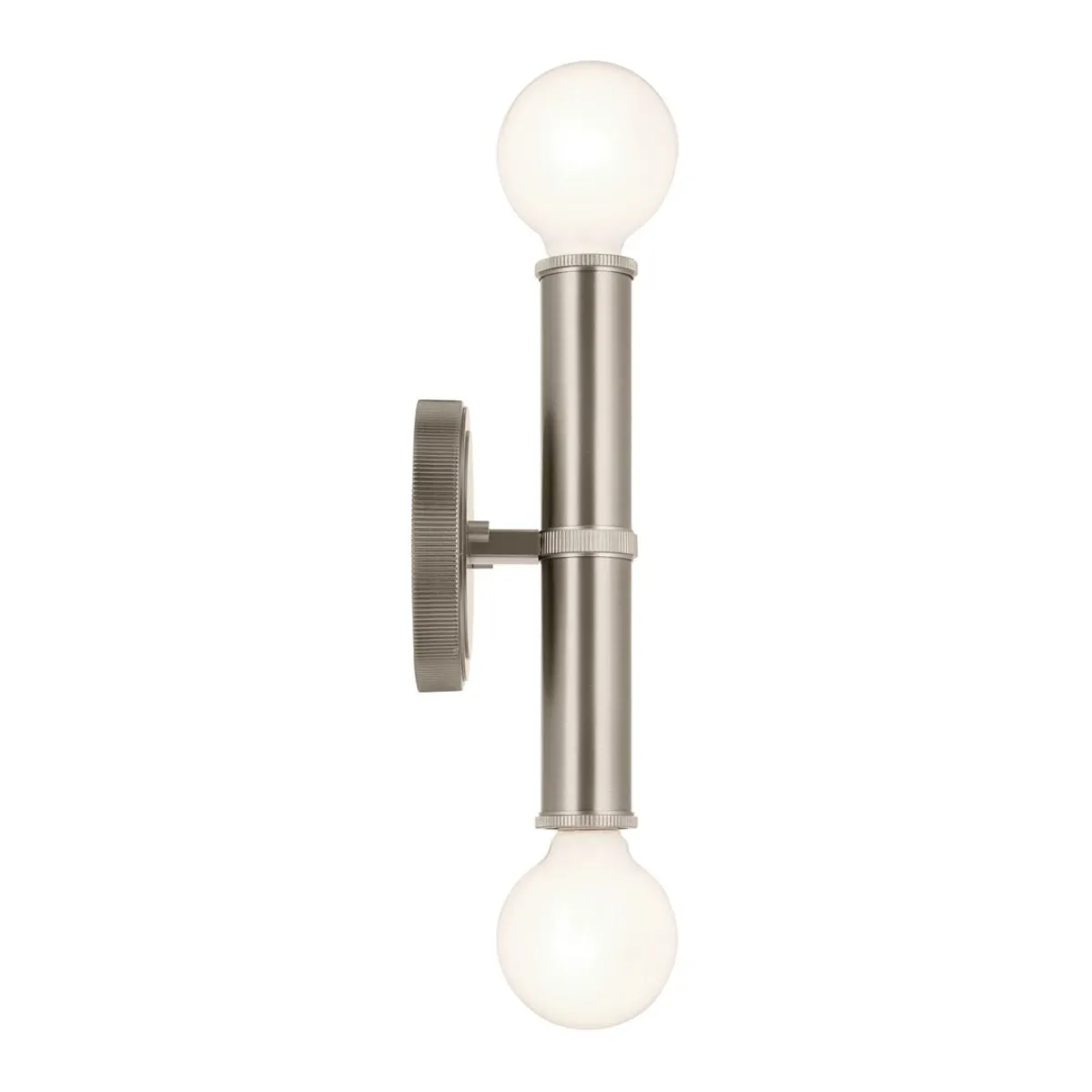 Torche 10 in. 2 Lights Wall Light Brushed Nickel Finish