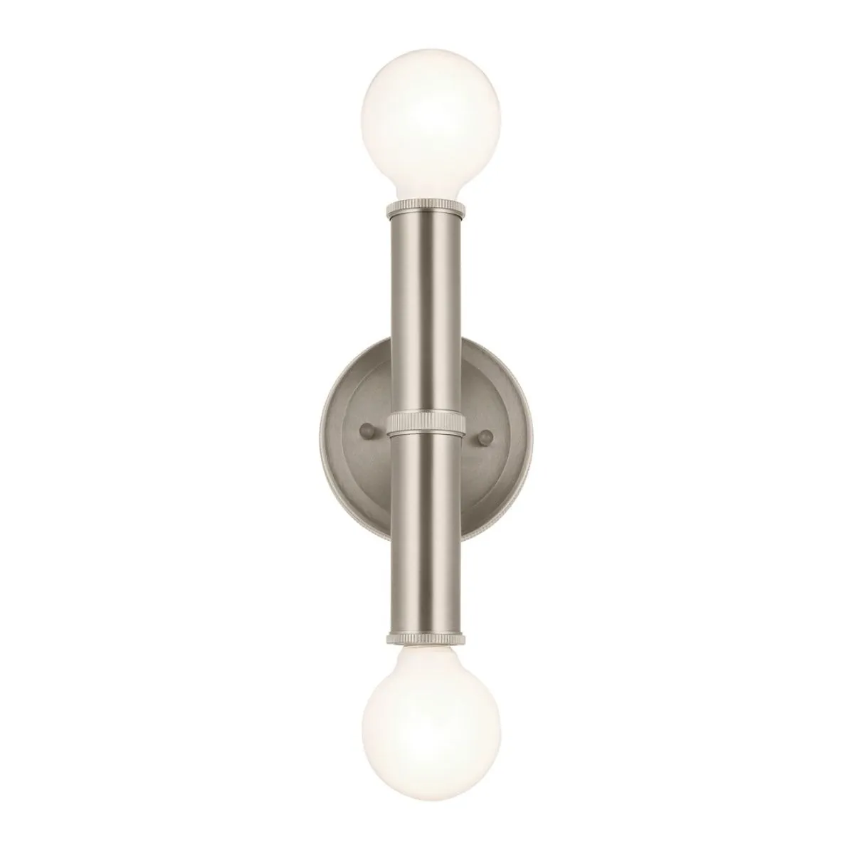 Torche 10 in. 2 Lights Wall Light Brushed Nickel Finish