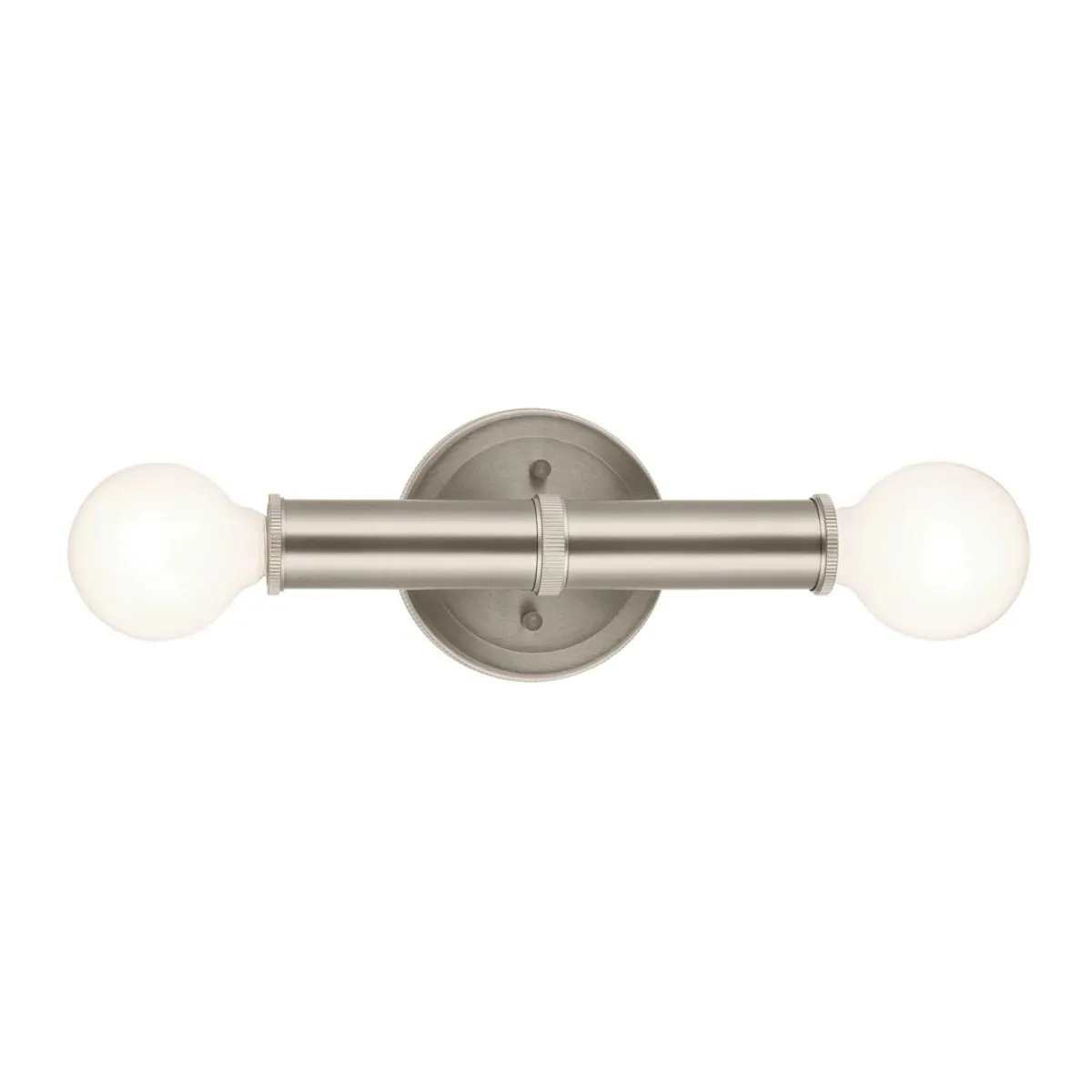 Torche 10 in. 2 Lights Wall Light Brushed Nickel Finish